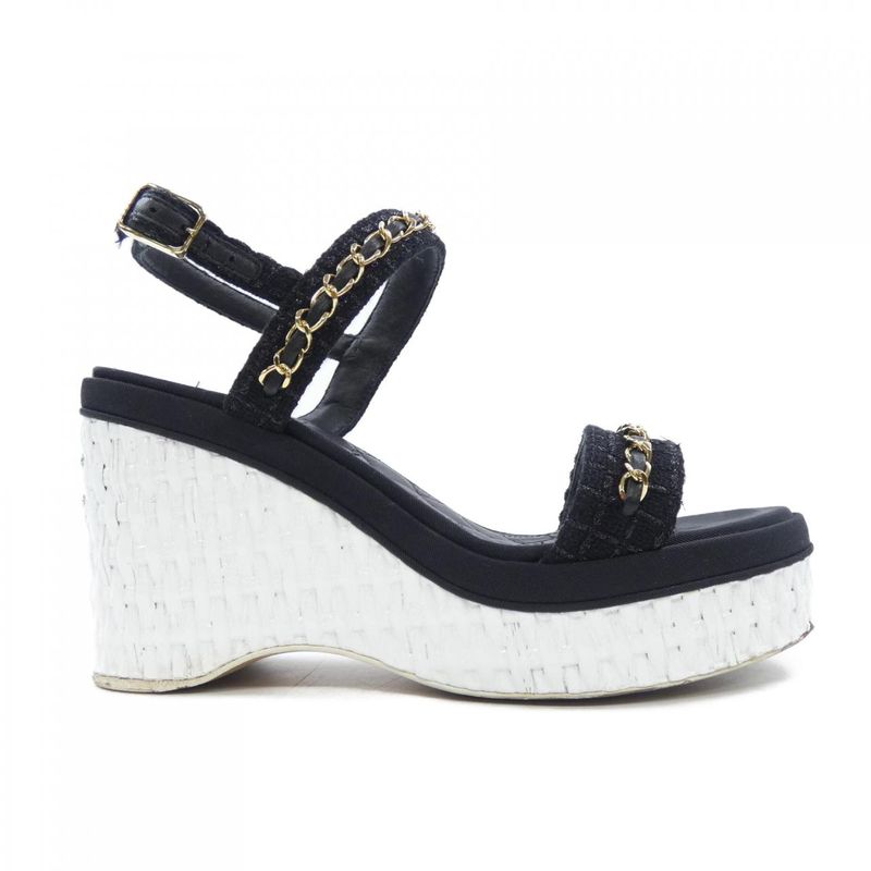 Chanel Sandals Black 36