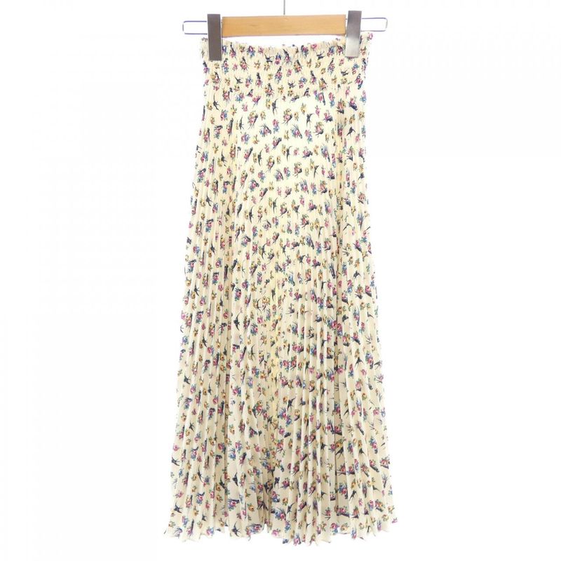 Prada Skirt Beige 36 Pink Blue Flower