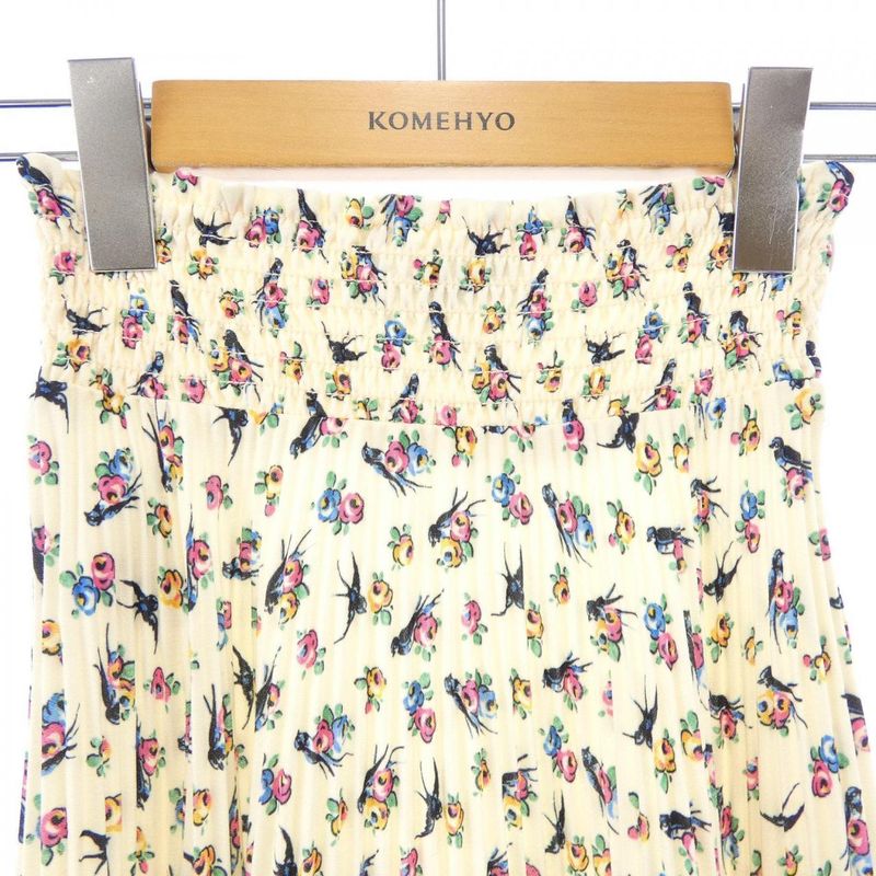 Prada Skirt Beige 36 Pink Blue Flower