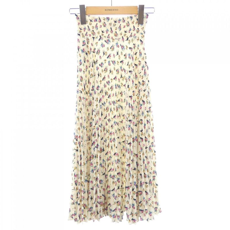 Prada Skirt Beige 36 Pink Blue Flower
