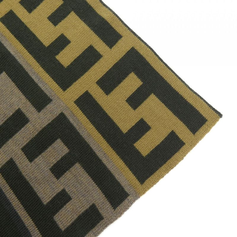 Fendi Scarf Beige Navy Green