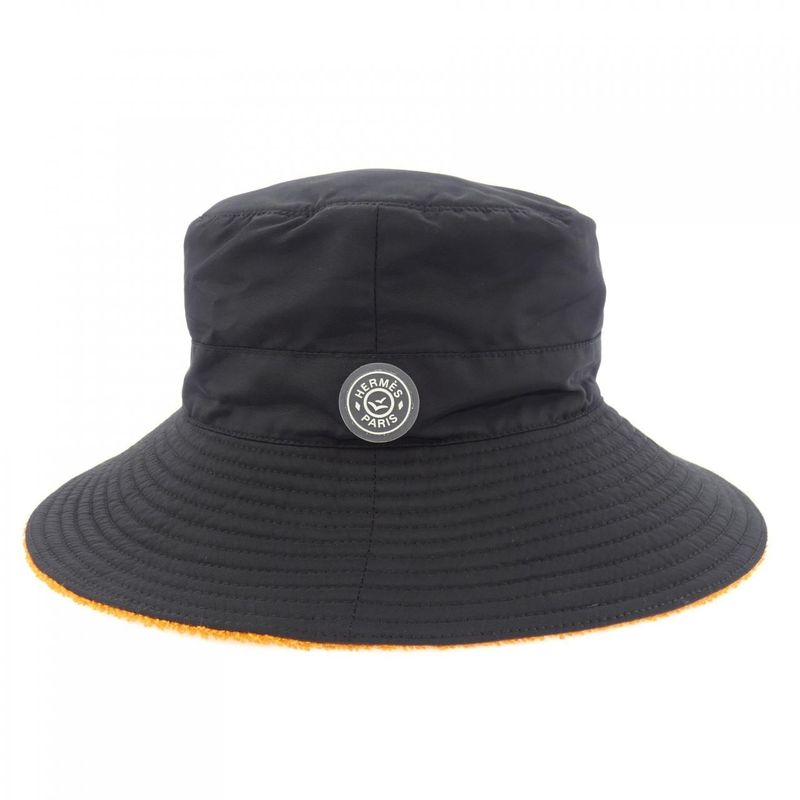 Hermes Hat Black 57 Orange