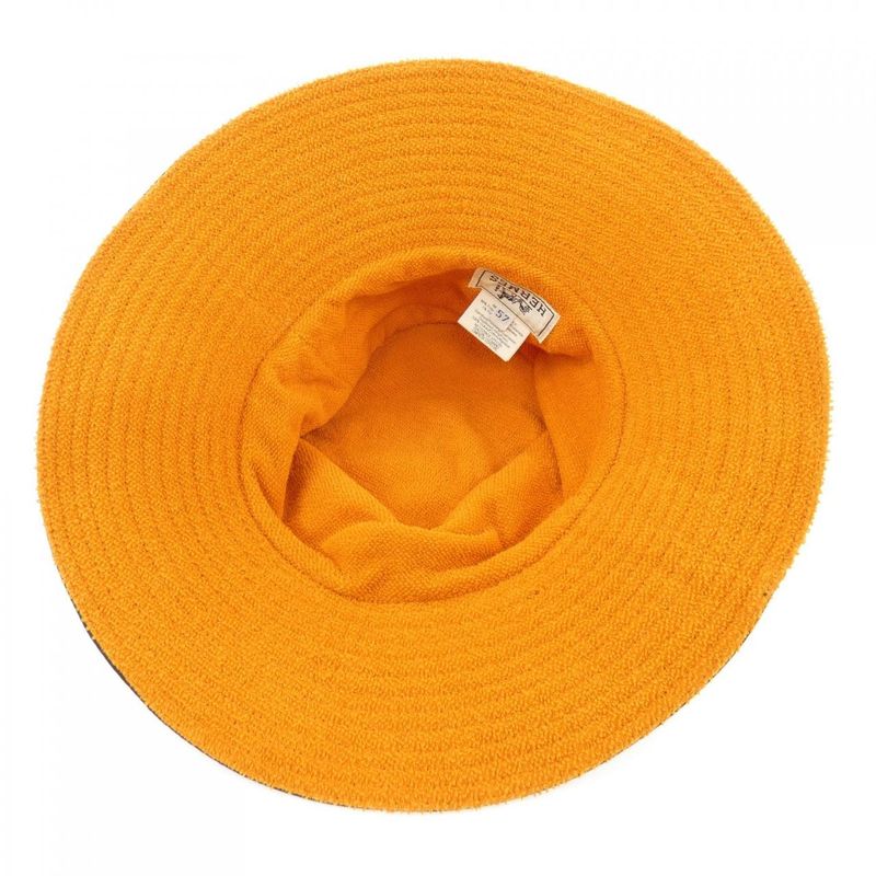 Hermes Hat Black 57 Orange