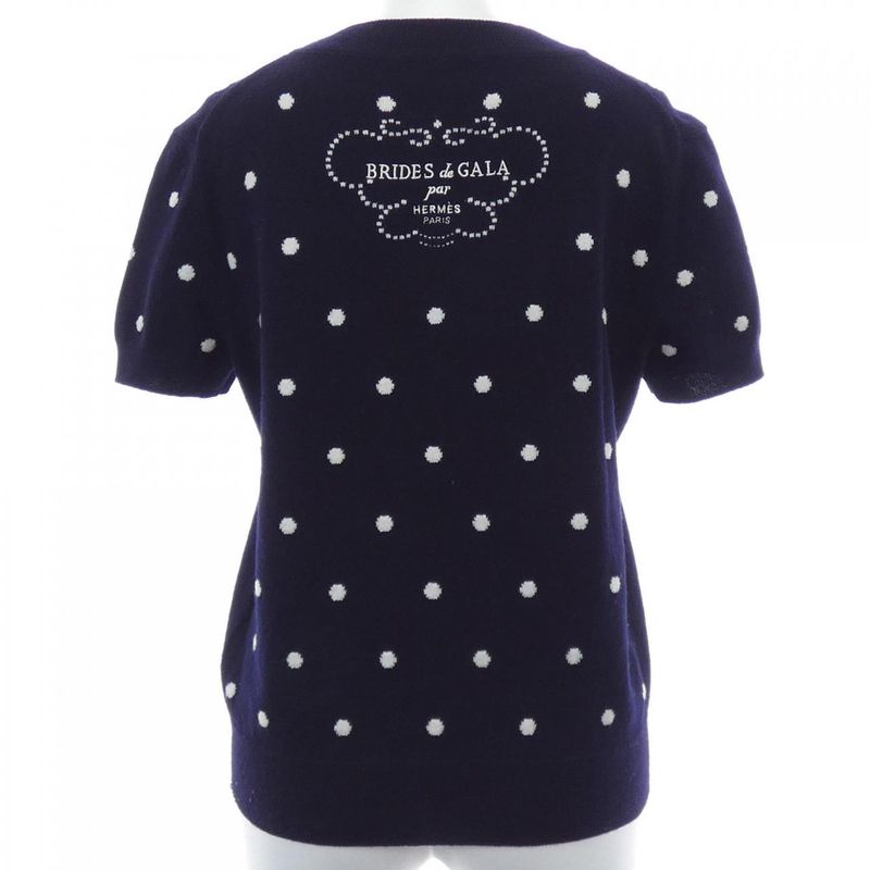 Hermes Brides de Gala Knit Top White Navy