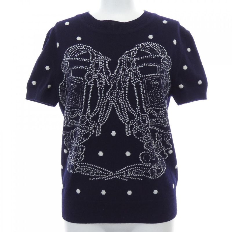 Hermes Brides de Gala Knit Top White Navy