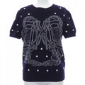 Hermes Brides de Gala Knit Top White Navy