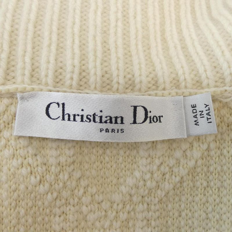 Dior Macro Cannage Macrocannage Cardigan White Translucency