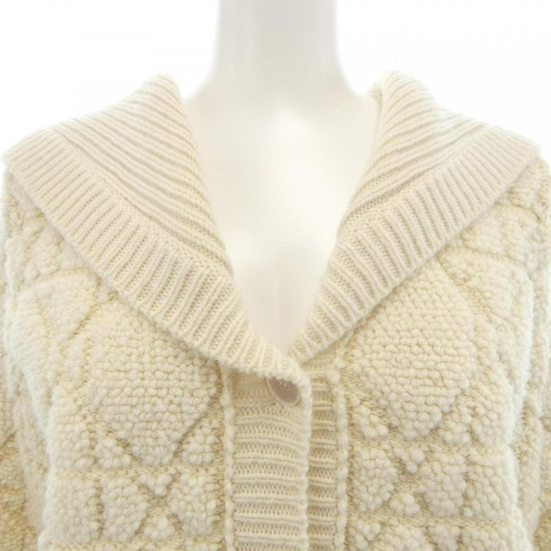 Dior Macro Cannage Macrocannage Cardigan White Translucency