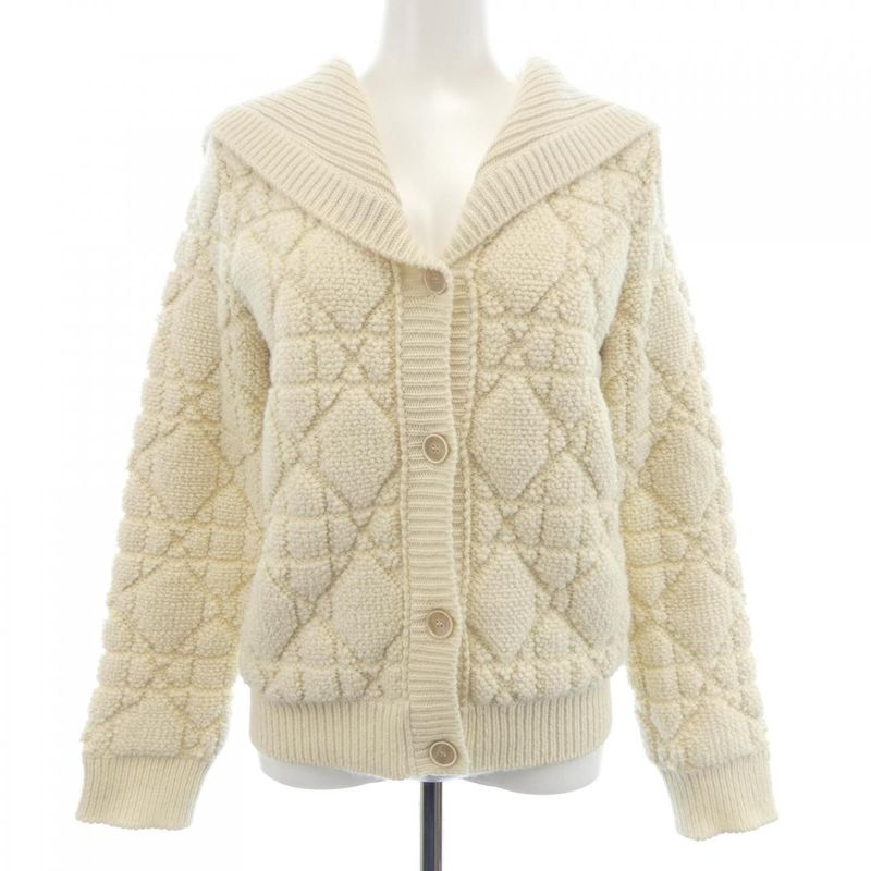 Dior Macro Cannage Macrocannage Cardigan White Translucency
