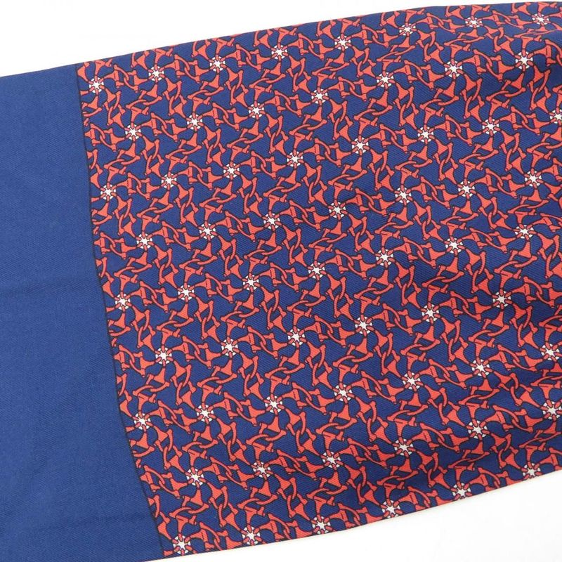 Hermes Necktie Red Navy