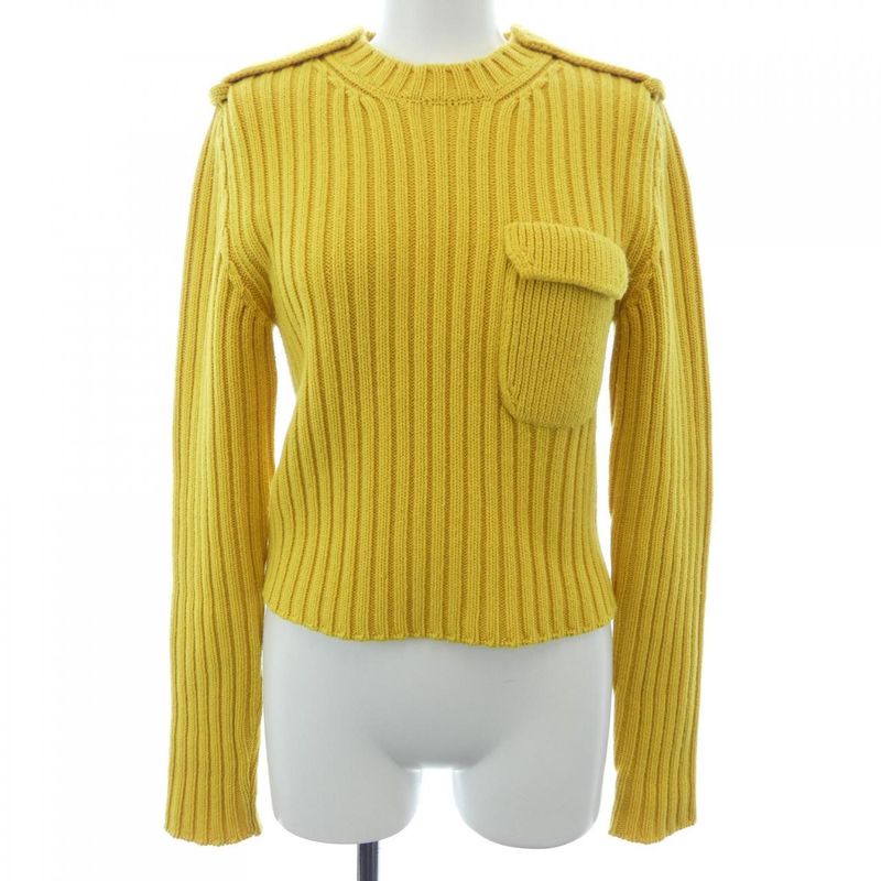 Prada Knit Top Cashmere Yellow
