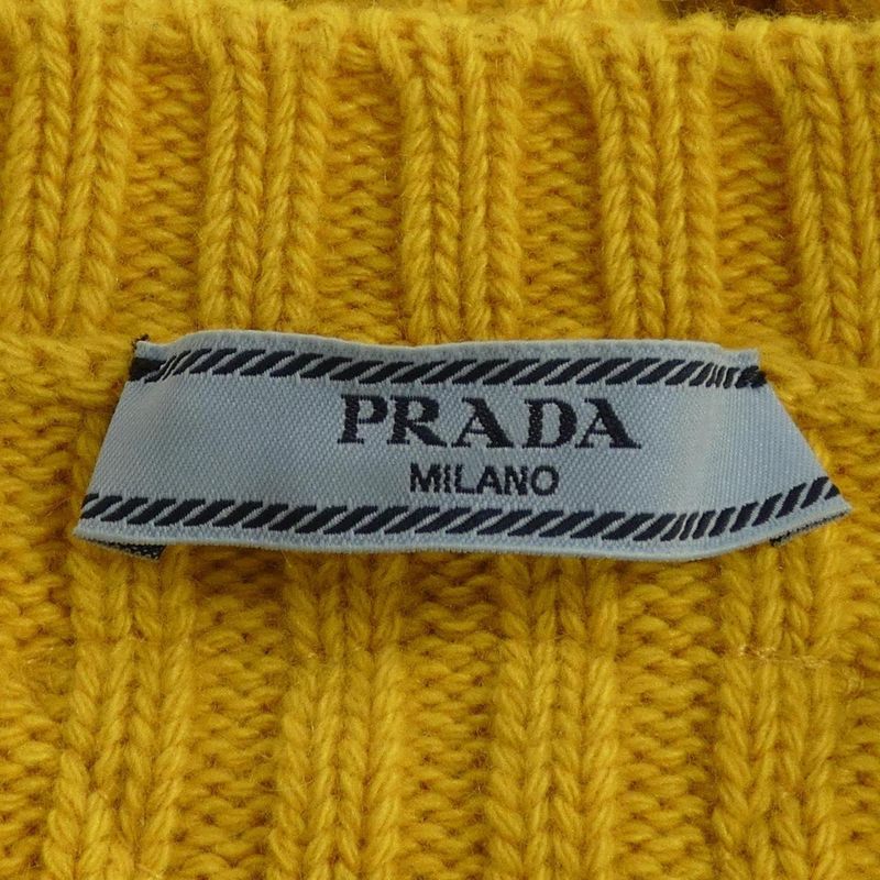Prada Knit Top Cashmere Yellow