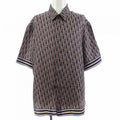 Dior Oblique Quarganic Silk Twill S/S Shirt Black Brown