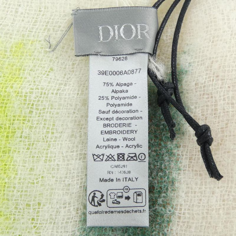 Dior Stole White Green Red