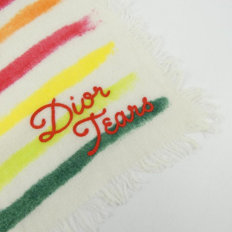 Dior Stole White Green Red