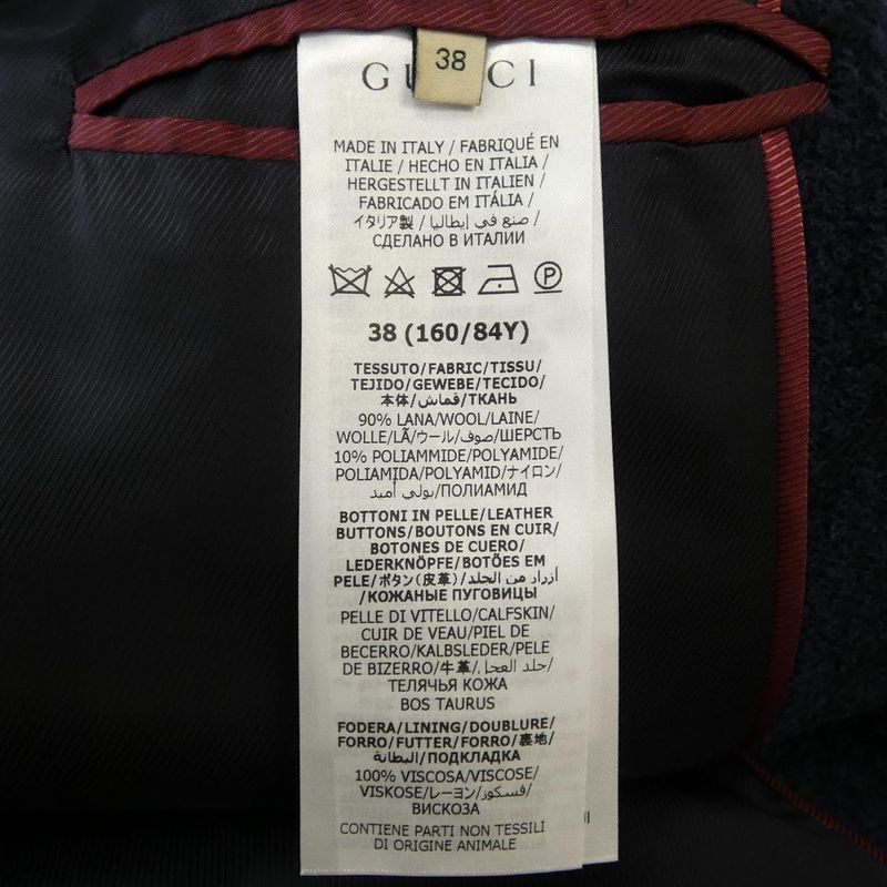 Gucci Coat Navy 38