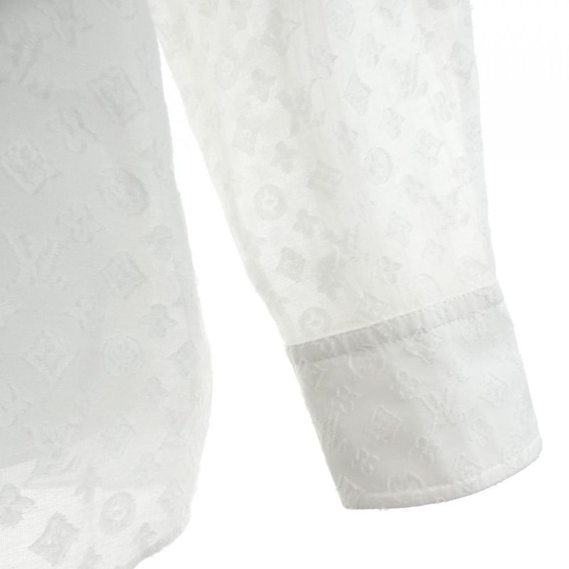 Louis Vuitton Monogram Filk Pe Shirt White Translucency