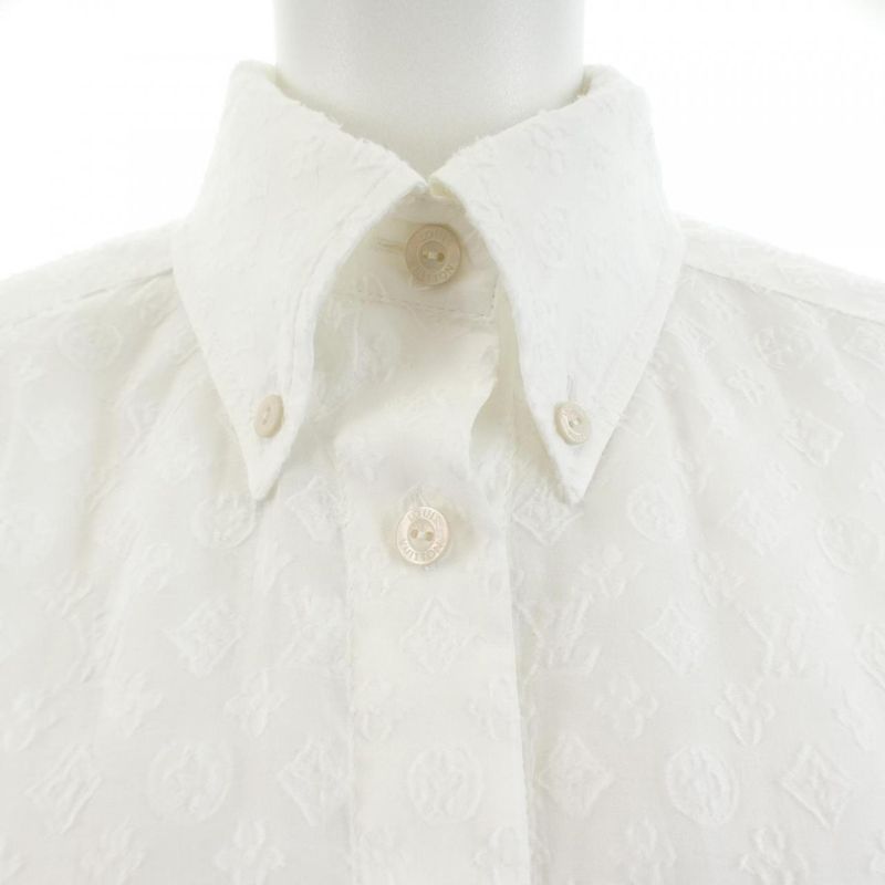 Louis Vuitton Monogram Filk Pe Shirt White Translucency