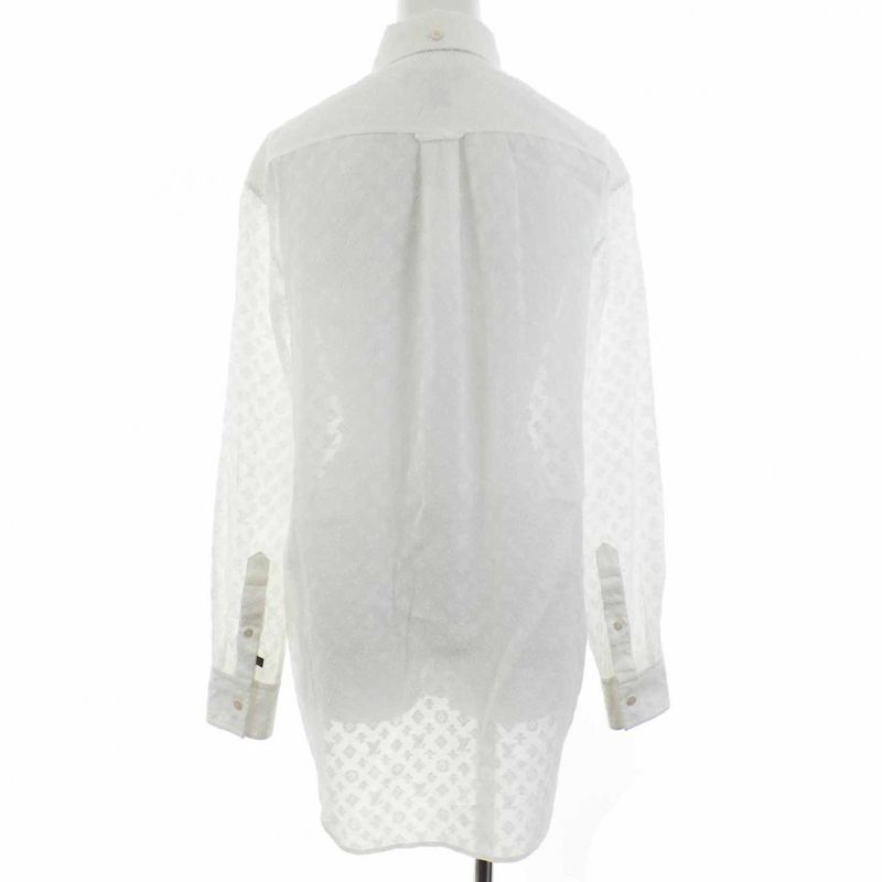 Louis Vuitton Monogram Filk Pe Shirt White Translucency