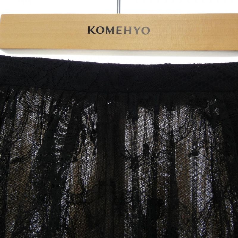 Chanel Skirt Black 34 Black Beige Sheer