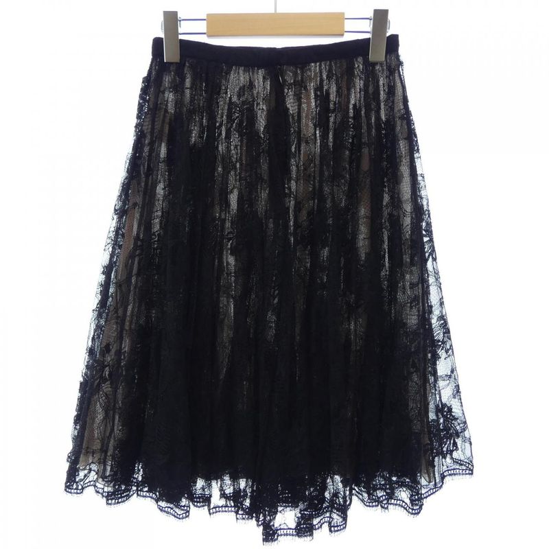 Chanel Skirt Black 34 Black Beige Sheer
