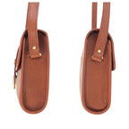 Saint Laurent Yves Vintage YSL Brown Gold Leather Shoulder Bag