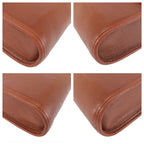 Saint Laurent Yves Vintage YSL Brown Gold Leather Shoulder Bag
