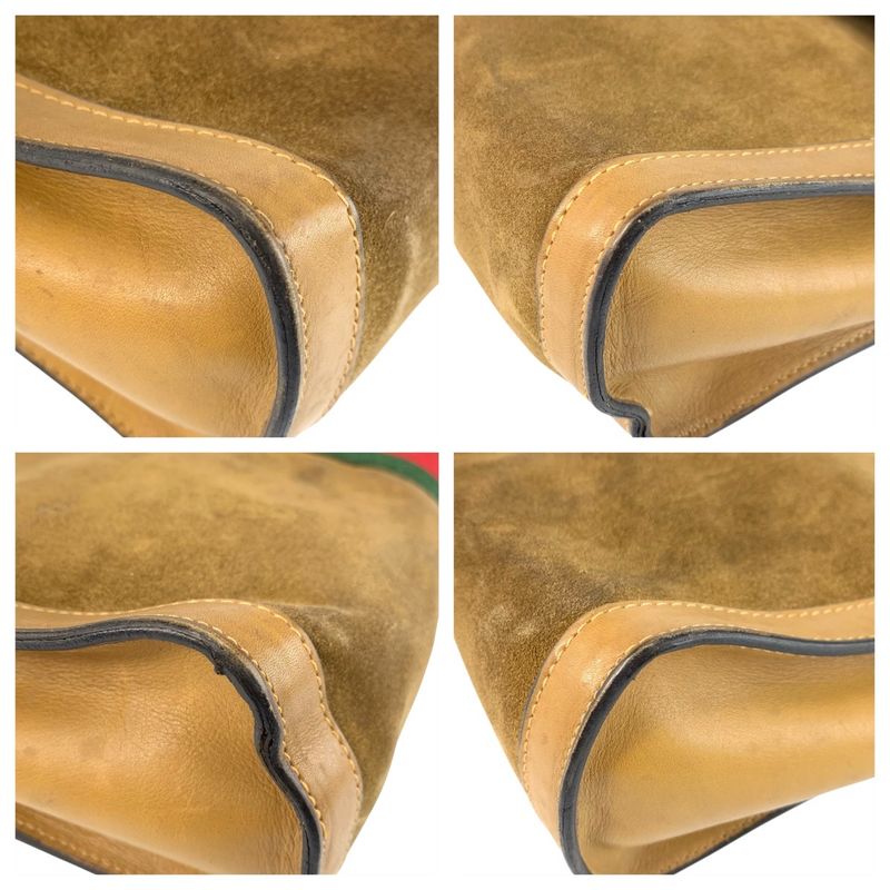 Gucci Vintage Sherry Shoulder Bag Brown Camel