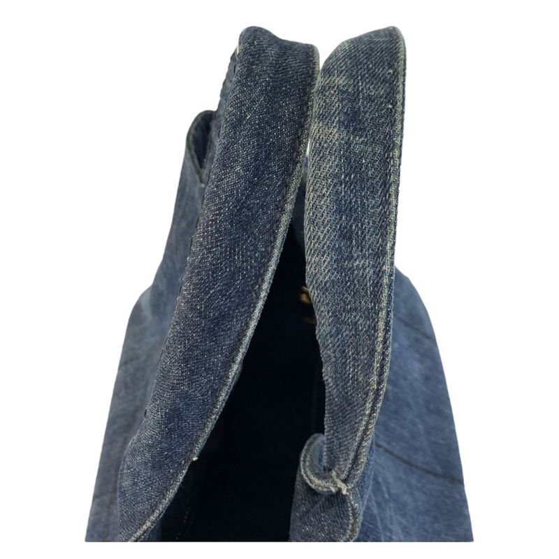 Prada Canapa Blue Denim Tote
