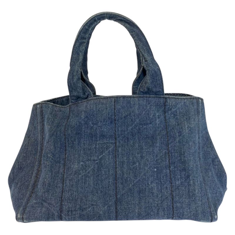 Prada Canapa Blue Denim Tote