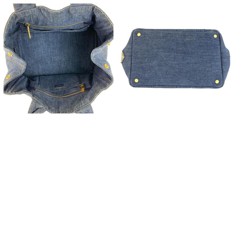 Prada Canapa Blue Denim Tote