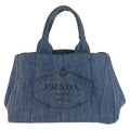 Prada Canapa Blue Denim Tote