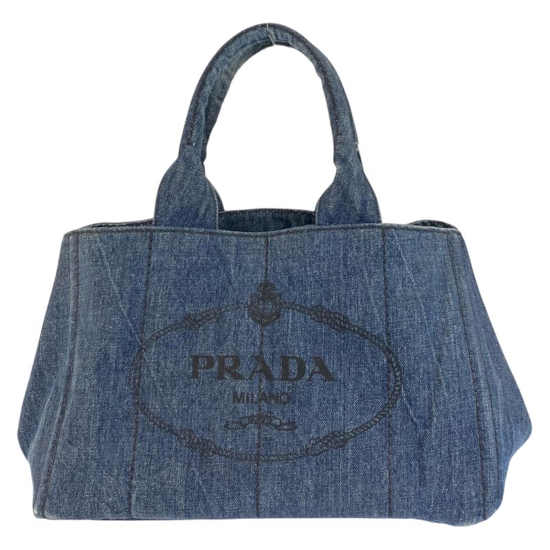 Prada Canapa Blue Denim Tote