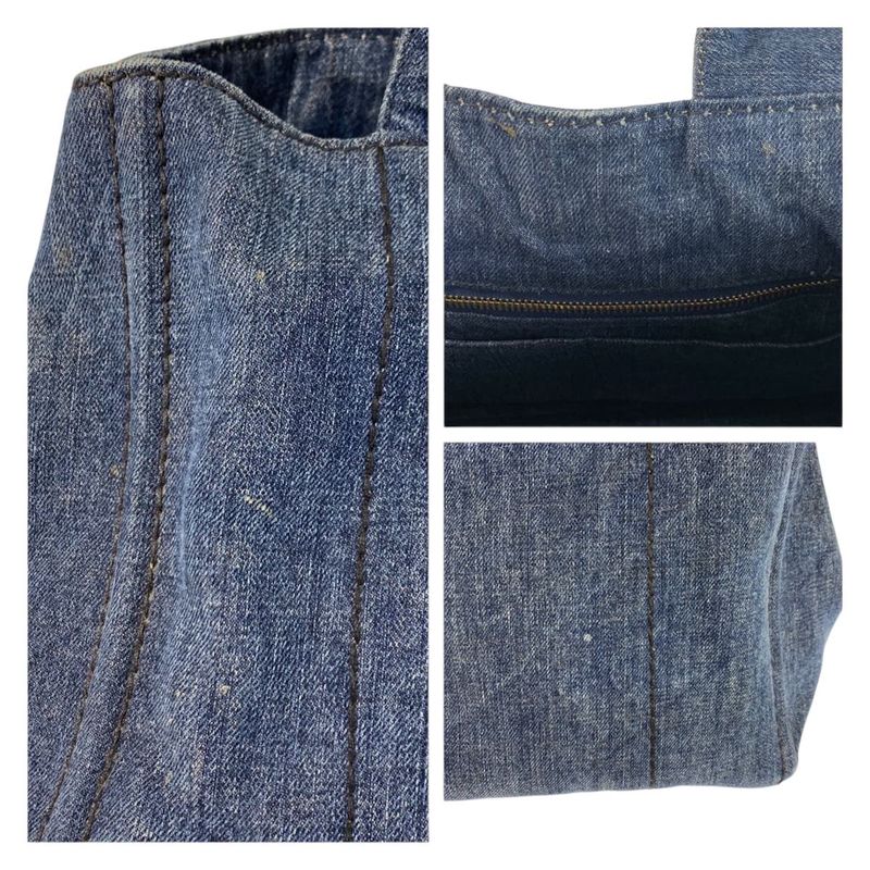 Prada Canapa Blue Denim Tote