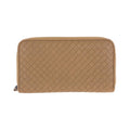 Bottega Veneta Intrecciato Beige Gunmetal Leather Wallet