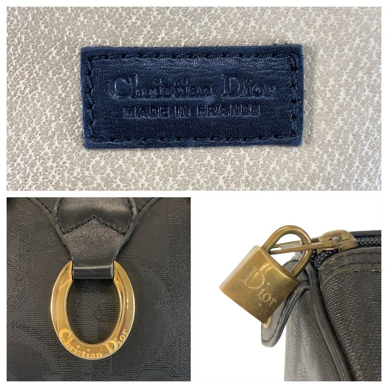 Dior Vintage Trotter Black Boston Bag