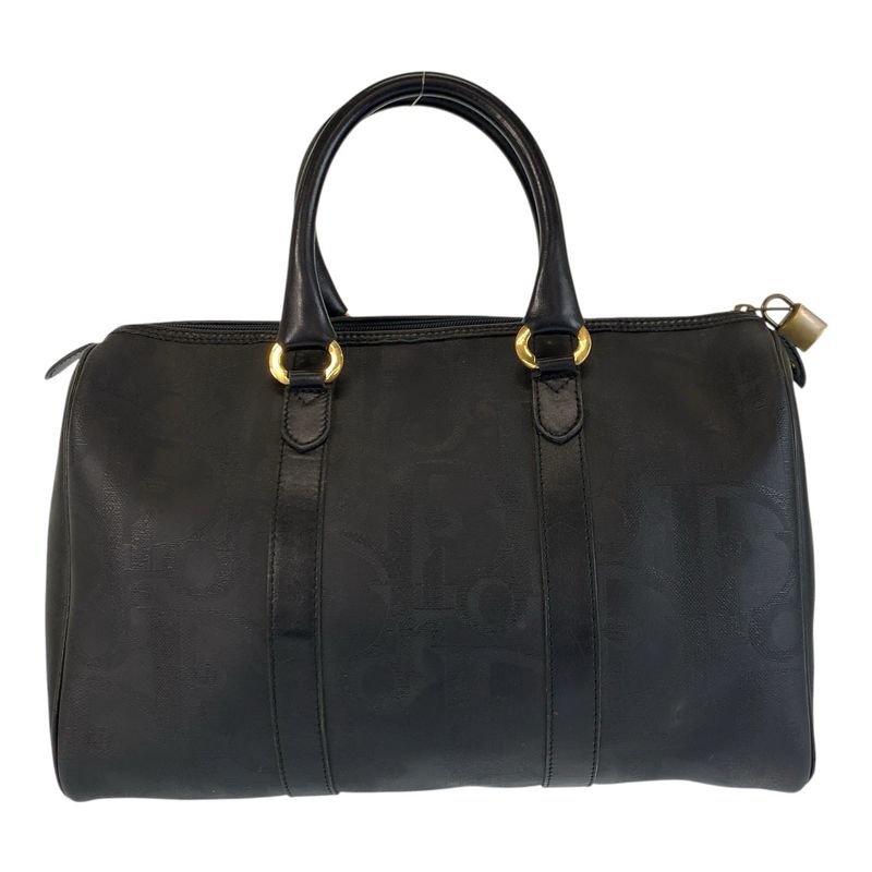 Dior Vintage Trotter Black Boston Bag