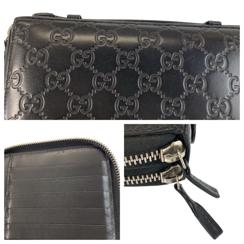 Guccissima Black Silver Leather Wallet