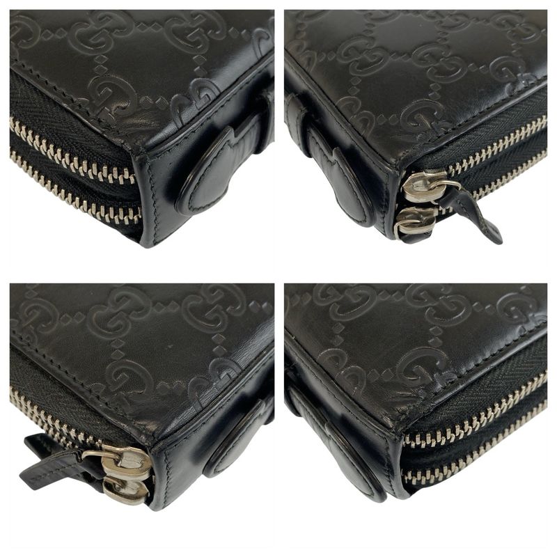 Guccissima Black Silver Leather Wallet