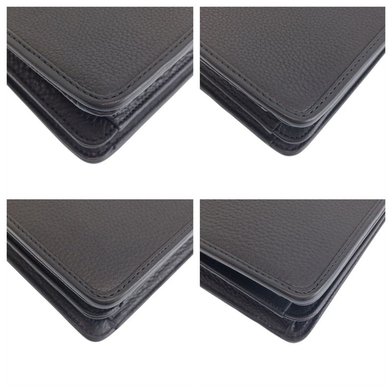Versace Vintage Sunburst Black Leather Clutch Business