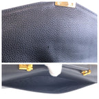 Versace Vintage Sunburst Black Leather Clutch Business