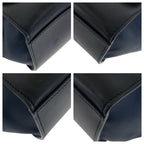 Celine Trapeze Navy Beige Gold Leather 2-Way Shoulder Bag