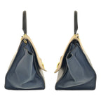 Celine Trapeze Navy Beige Gold Leather 2-Way Shoulder Bag
