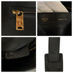 Celine Trapeze Navy Beige Gold Leather 2-Way Shoulder Bag