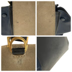 Celine Trapeze Navy Beige Gold Leather 2-Way Shoulder Bag