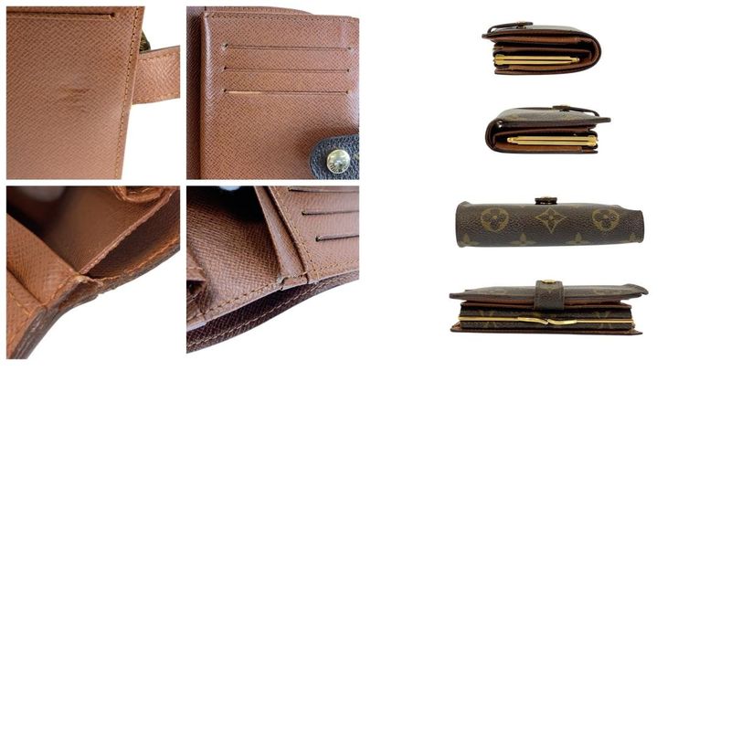 Louis Vuitton Monogram Porte Monnaie Viet Viennois Brown Fold Wallet Compact