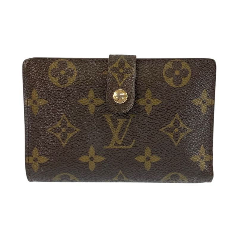 Louis Vuitton Monogram Porte Monnaie Viet Viennois Brown Fold Wallet Compact