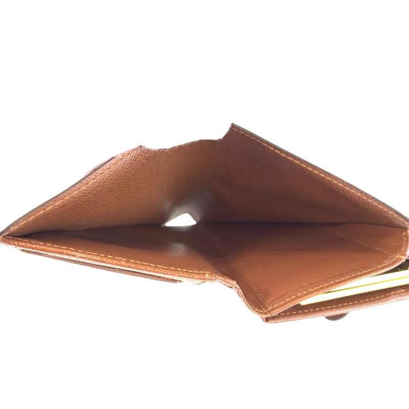 Louis Vuitton Monogram Porte Monnaie Viet Viennois Brown Fold Wallet Compact