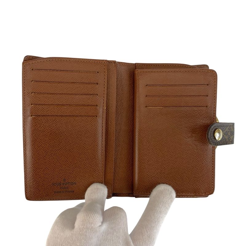 Louis Vuitton Monogram Porte Monnaie Viet Viennois Brown Fold Wallet Compact