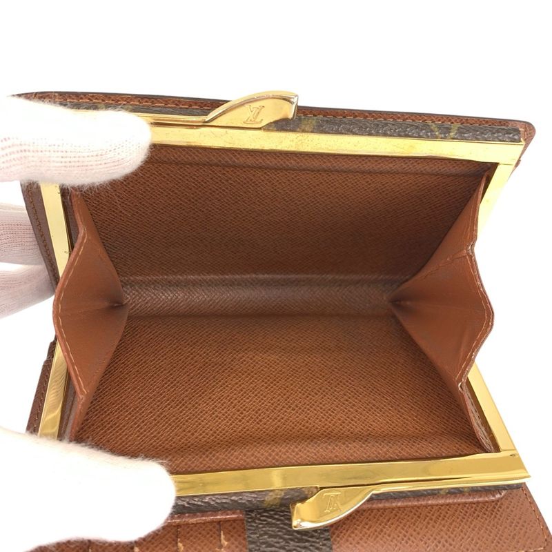 Louis Vuitton Monogram Porte Monnaie Viet Viennois Brown Fold Wallet Compact